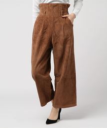 コーデュロイハイウエストバギーパンツワイドパンツ