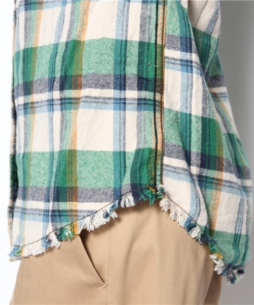 goa（ゴア）の「ヴィンテージ　ネルチェックシャツ（シャツ/ブラウス・レディース・グリーン/ブルー/レッド・FREE）」の10枚目の写真