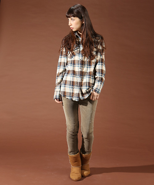 goa（ゴア）の「ヴィンテージ　ネルチェックシャツ（シャツ/ブラウス・レディース・グリーン/ブルー/レッド・FREE）」の14枚目の写真