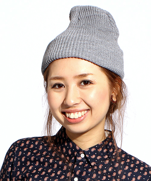 Ray BEAMS(レイビームス)の「Ray BEAMS / 細リブニット帽(ニットキャップ/ビーニー・レディース・グレー/ブラック/レッド系その他/ブルー/ネイビー・ONE SIZE)」の3枚目の写真