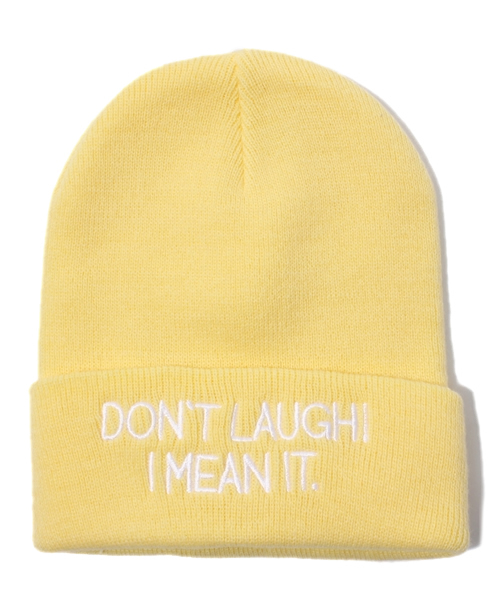 WEGO（ウィゴー）の「WEGO/ロゴ刺繍ニットキャップ（ニットキャップ/ビーニー・メンズ・ホワイト/ブラック/ライトグレー/ライム/ブルー/パープル/イエロー/オレンジ・FREE）」の7枚目の写真