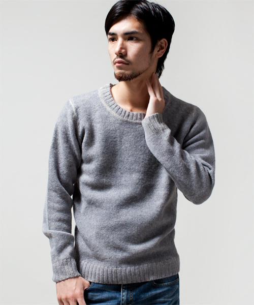 NANO universe（ナノユニバース）の「スモーキーニットプルオーバー（ニット/セーター・メンズ・レッド/グレー/ブラック・SMALL/MEDIUM/LARGE/X-LARGE）」の2枚目の写真