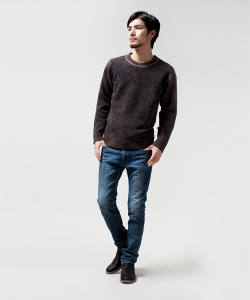 NANO universe（ナノユニバース）の「スモーキーニットプルオーバー（ニット/セーター・メンズ・レッド/グレー/ブラック・SMALL/MEDIUM/LARGE/X-LARGE）」の9枚目の写真