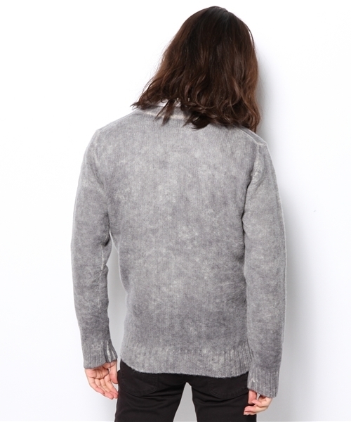 NANO universe（ナノユニバース）の「スモーキーニットプルオーバー（ニット/セーター・メンズ・レッド/グレー/ブラック・SMALL/MEDIUM/LARGE/X-LARGE）」の5枚目の写真