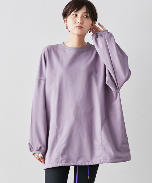 MEDE19F(メデジュウキュウ)の「MEDE19F オーバーサイズスウェット(スウェット・レディース・ラベンダー/チャコール・MEDIUM/LARGE/X-LARGE)」の1枚目の写真