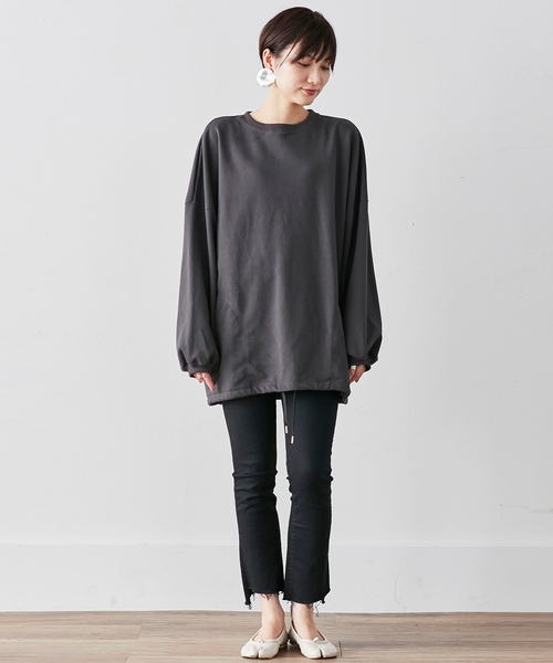 MEDE19F(メデジュウキュウ)の「MEDE19F オーバーサイズスウェット(スウェット・レディース・ラベンダー/チャコール・MEDIUM/LARGE/X-LARGE)」の3枚目の写真