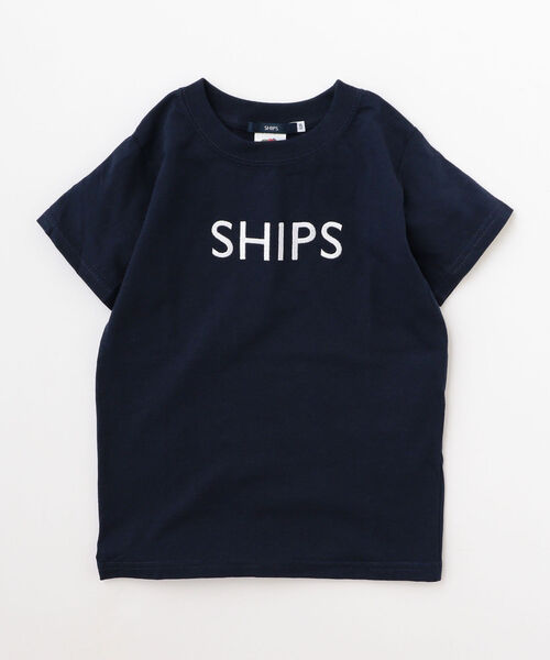SHIPS(シップス)の「FRUIT OF THE LOOM:<ファミリーおそろい>【SHIPS別注】ロゴ T(90~145cm)(Tシャツ/カットソー・キッズ・オフホワイト/ピンク/ブルー/ネイビー/ホワイト・90/100/110/120/130/S/145)」の1枚目の写真