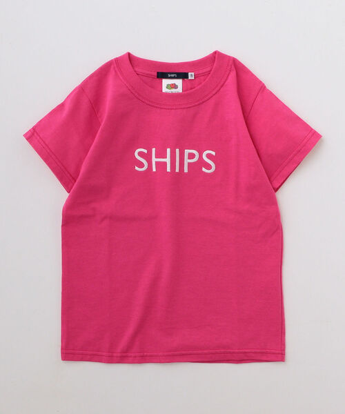 SHIPS(シップス)の「FRUIT OF THE LOOM:<ファミリーおそろい>【SHIPS別注】ロゴ T(90~145cm)(Tシャツ/カットソー・キッズ・オフホワイト/ピンク/ブルー/ネイビー/ホワイト・90/100/110/120/130/S/145)」の5枚目の写真