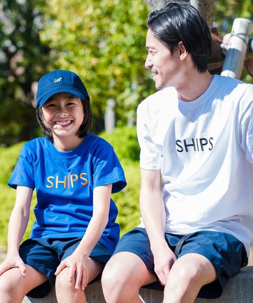 SHIPS(シップス)の「FRUIT OF THE LOOM:<ファミリーおそろい>【SHIPS別注】ロゴ T(90~145cm)(Tシャツ/カットソー・キッズ・オフホワイト/ピンク/ブルー/ネイビー/ホワイト・90/100/110/120/130/S/145)」の6枚目の写真