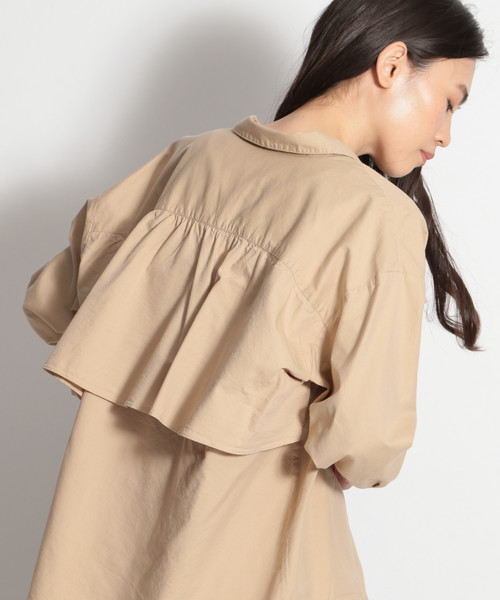 niko and...（ニコアンド）の「バックシャンスキッパーシャツ（シャツ/ブラウス・レディース・ベージュ/チャコール/カーキ・MEDIUM/LARGE）」の2枚目の写真