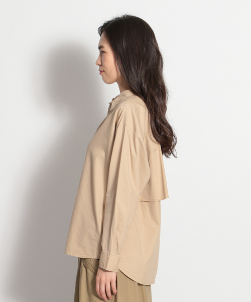 niko and...（ニコアンド）の「バックシャンスキッパーシャツ（シャツ/ブラウス・レディース・ベージュ/チャコール/カーキ・MEDIUM/LARGE）」の8枚目の写真