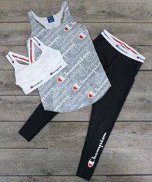 【Champion】フィットネスウェア 3点セット (タンクトップ、スポーツブラ、ヨガパンツセット)