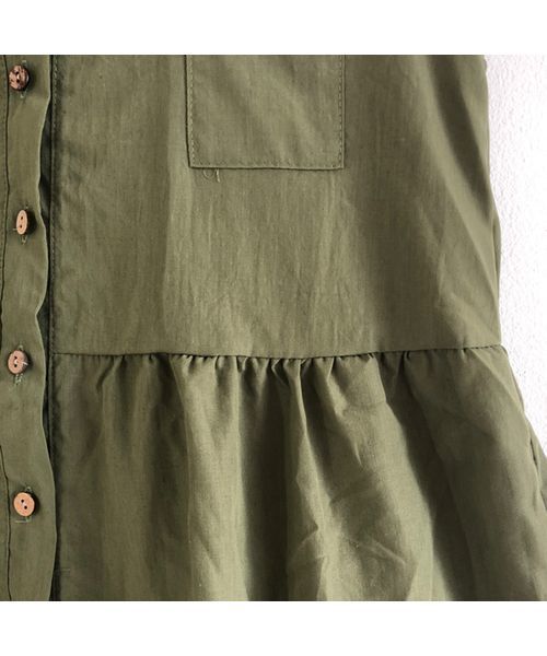 【chuclla】ノースリーブ ボタン付き ワンピース 【chuclla】ノースリーブ ボタン付き ワンピース
