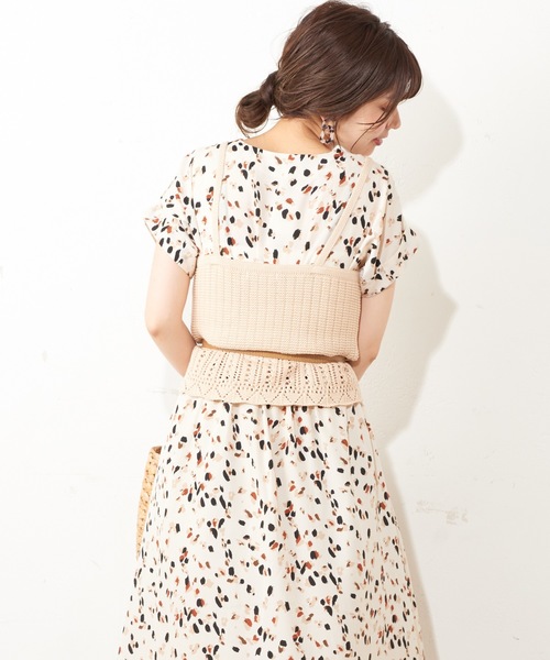 natural couture（ナチュラルクチュール）の「カギ針ニットキャミ（キャミソール・レディース・アイボリー/レッド/キャメル・FREE）」の13枚目の写真