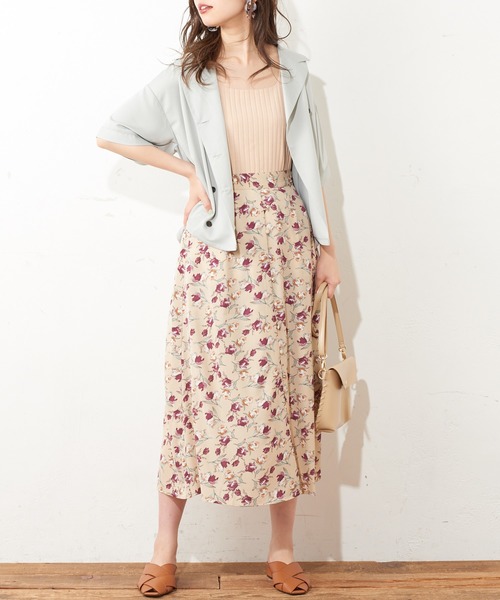 natural couture（ナチュラルクチュール）の「カギ針ニットキャミ（キャミソール・レディース・アイボリー/レッド/キャメル・FREE）」の6枚目の写真