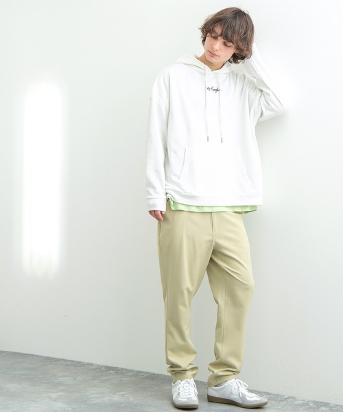 Mark Gonzales(マーク・ゴンザレス)の「Mark Gonzales/マークゴンザレス EMMA CLOTHES別注 オーバーサイズ プルオーバーパーカー(パーカー・メンズ・ダークベージュ/ブラック/オフホワイト/杢グレー・FREE)」の9枚目の写真