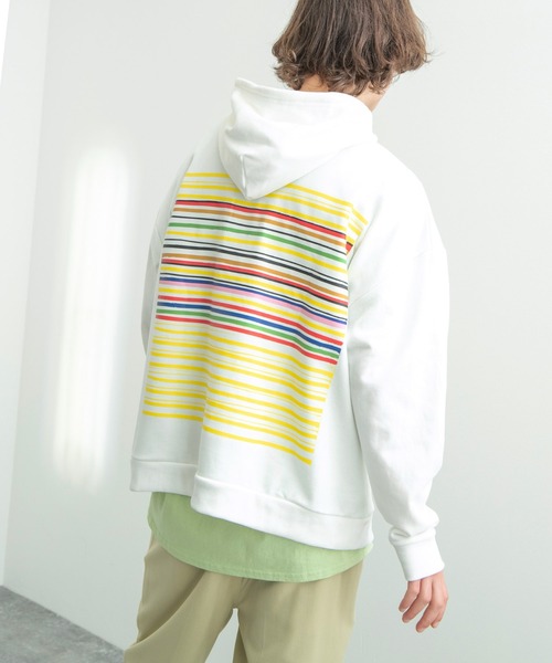 Mark Gonzales(マーク・ゴンザレス)の「Mark Gonzales/マークゴンザレス EMMA CLOTHES別注 オーバーサイズ プルオーバーパーカー(パーカー・メンズ・ダークベージュ/ブラック/オフホワイト/杢グレー・FREE)」の10枚目の写真