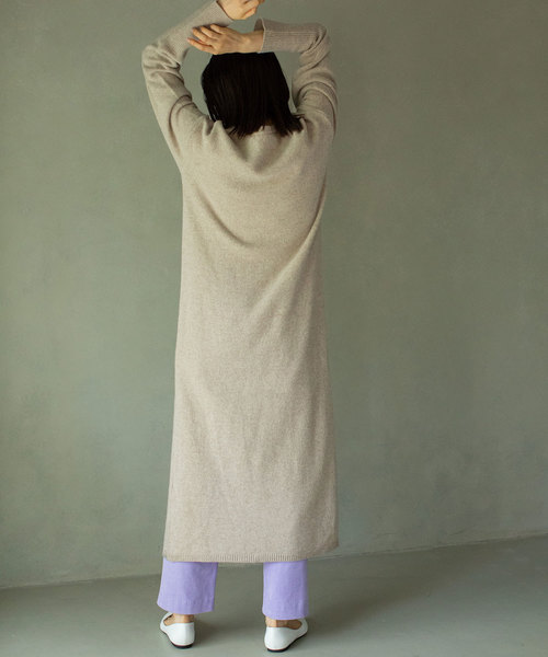 MARECHAL TERRE(マルシャルテル)の「ロングニットワンピース(ワンピース・レディース・ブラック/ベージュ/ピンク・ONE SIZE)」の8枚目の写真