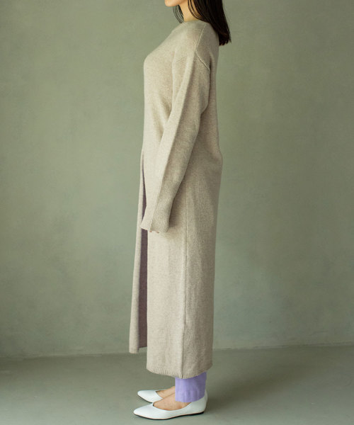 MARECHAL TERRE(マルシャルテル)の「ロングニットワンピース(ワンピース・レディース・ブラック/ベージュ/ピンク・ONE SIZE)」の6枚目の写真