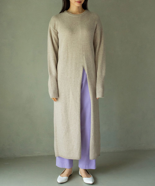 MARECHAL TERRE(マルシャルテル)の「ロングニットワンピース(ワンピース・レディース・ブラック/ベージュ/ピンク・ONE SIZE)」の17枚目の写真