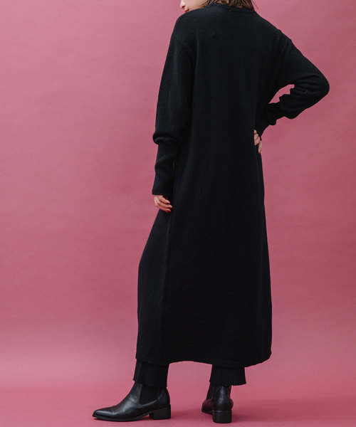 MARECHAL TERRE(マルシャルテル)の「ロングニットワンピース(ワンピース・レディース・ブラック/ベージュ/ピンク・ONE SIZE)」の5枚目の写真
