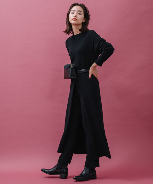 MARECHAL TERRE(マルシャルテル)の「ロングニットワンピース(ワンピース・レディース・ブラック/ベージュ/ピンク・ONE SIZE)」の13枚目の写真