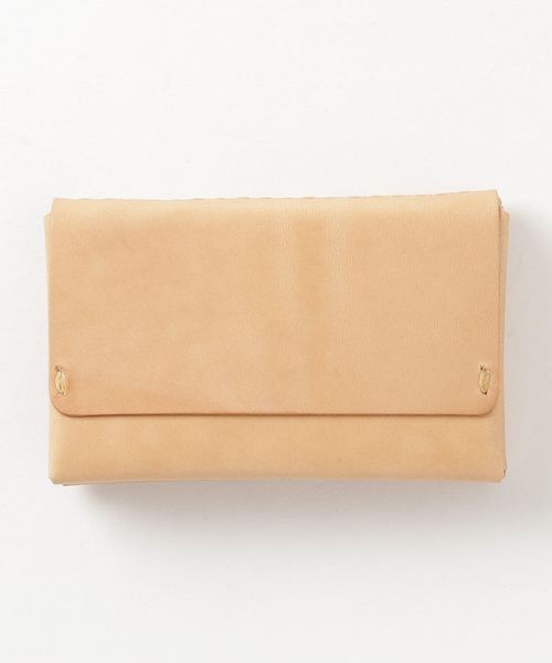 DURAM FACTORY（ドゥラムファクトリー）の「【ハイタイド限定カラー】直営店限定 DURAM ドゥラム ビジネス カードケース レザー 本革 名刺入れ 二つ折り（名刺入れ・レディース・ネイビー/ナチュラル/ダークベージュ/ダークグリーン・FREE）」の9枚目の写真