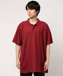/Bl/ビッグシルエットロゴ刺繍ポロシャツ 半袖