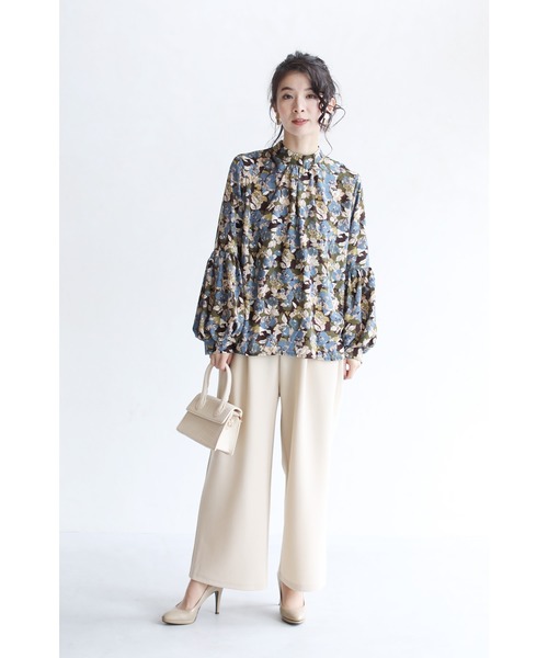 楽天市場】柄シャツ レディース シャツ ブラウス 花柄 長袖