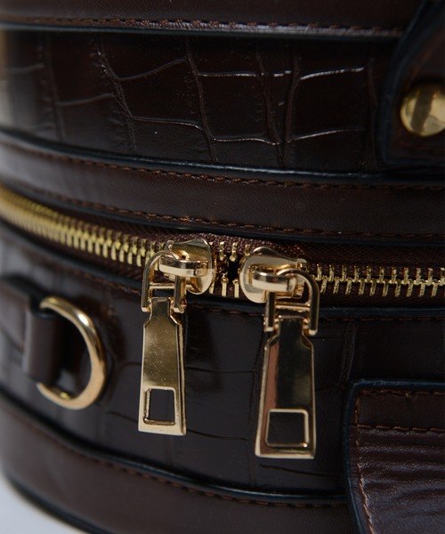 shopnikoniko（ショップニコニコ）の「クロコ調ラウンドバッグ（ショルダーバッグ・レディース・ブラック/ブラウン・フリー）」の9枚目の写真