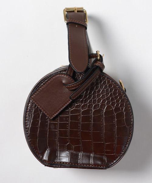 shopnikoniko（ショップニコニコ）の「クロコ調ラウンドバッグ（ショルダーバッグ・レディース・ブラック/ブラウン・フリー）」の14枚目の写真