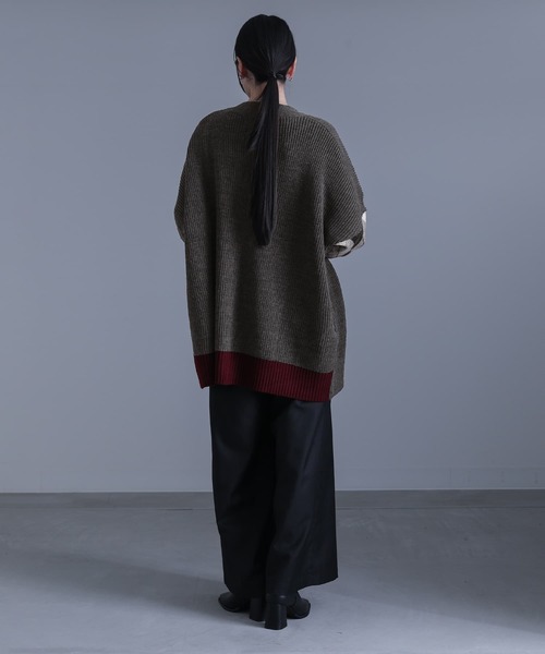 kOhAKU（コハク）の「『アシメアーガイル柄ニットカーディガン』（カーディガン/ボレロ・レディース・チャコールグレー・1/2）」の10枚目の写真