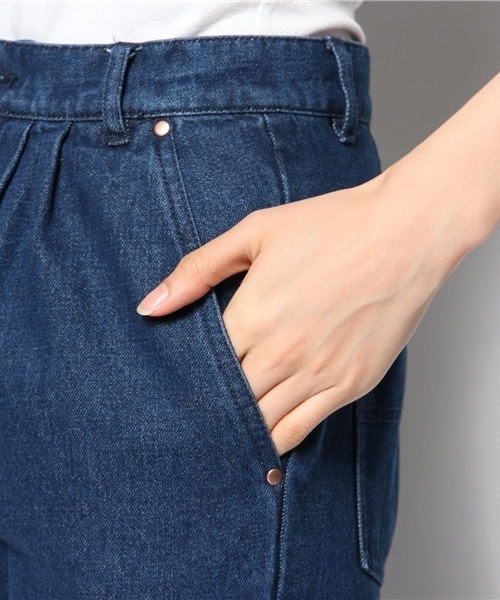 Kastane（カスタネ）の「【Kastane】裁ちきりデニムパンツ（デニムパンツ・レディース・ホワイト/ブルー・MEDIUM/SMALL）」の12枚目の写真