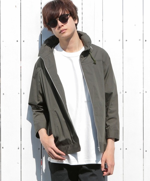 UNION STATION（ユニオンステーション）の「ラウンドカラーシャツブルゾン（シャツ/ブラウス・メンズ・グレー/カーキ/ブルー・S/M/L）」の3枚目の写真