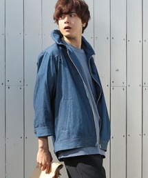 ラウンドカラーシャツブルゾン