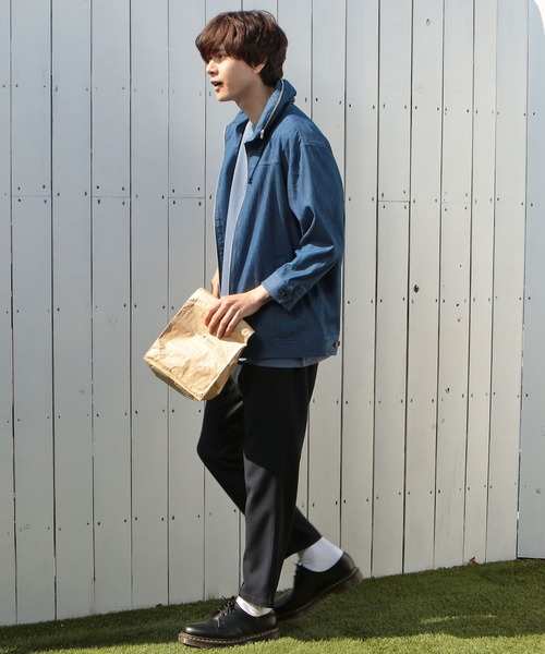 UNION STATION（ユニオンステーション）の「ラウンドカラーシャツブルゾン（シャツ/ブラウス・メンズ・グレー/カーキ/ブルー・S/M/L）」の8枚目の写真