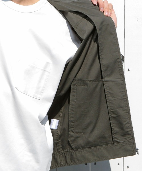 UNION STATION（ユニオンステーション）の「ラウンドカラーシャツブルゾン（シャツ/ブラウス・メンズ・グレー/カーキ/ブルー・S/M/L）」の15枚目の写真