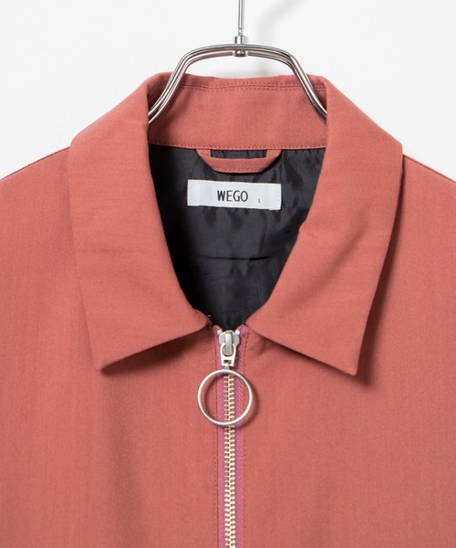 WEGO（ウィゴー）の「WEGO/【セットアップ対応商品】ローズ刺繍スウィングトップ/シャツジャケット（ブルゾン・メンズ・ピンク/ブラック・MEDIUM/LARGE）」の7枚目の写真