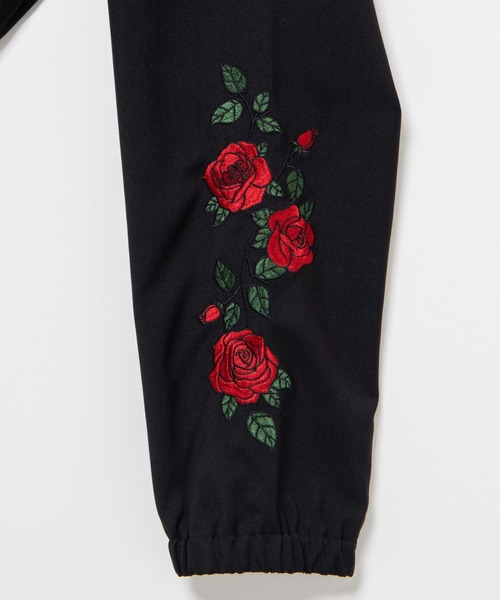WEGO（ウィゴー）の「WEGO/【セットアップ対応商品】ローズ刺繍スウィングトップ/シャツジャケット（ブルゾン・メンズ・ピンク/ブラック・MEDIUM/LARGE）」の15枚目の写真