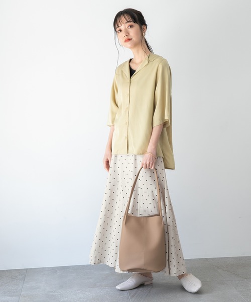 LOWRYS FARM（ローリーズファーム）の「テンセルノーカラーシャツ　879004（シャツ/ブラウス・レディース・チャコールグレー/イエロー/アイボリー・FREE）」の19枚目の写真