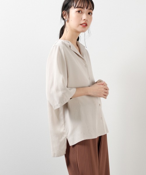 LOWRYS FARM（ローリーズファーム）の「テンセルノーカラーシャツ　879004（シャツ/ブラウス・レディース・チャコールグレー/イエロー/アイボリー・FREE）」の20枚目の写真