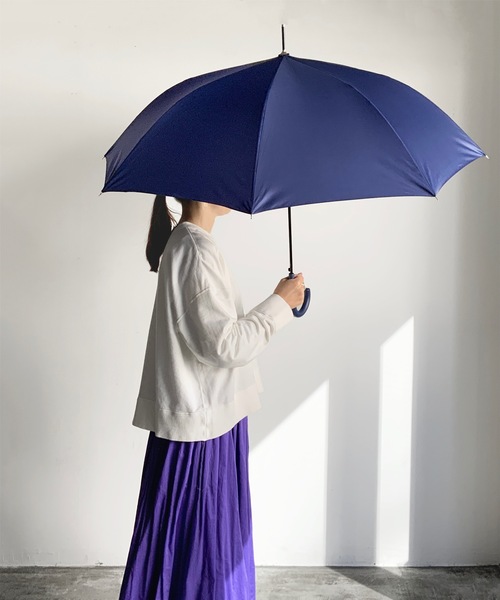 COMMON WARE（コモンウェアー）の「NT:無地耐風 アンブレラ　長傘（長傘・レディース・ブラック/ネイビー/サックスブルー/ピンク/グリーン/ローズ/ブラック系/サックスブルー系/ミント/パープル/ネイビー系/ピンクベージュ・FREE）」の7枚目の写真
