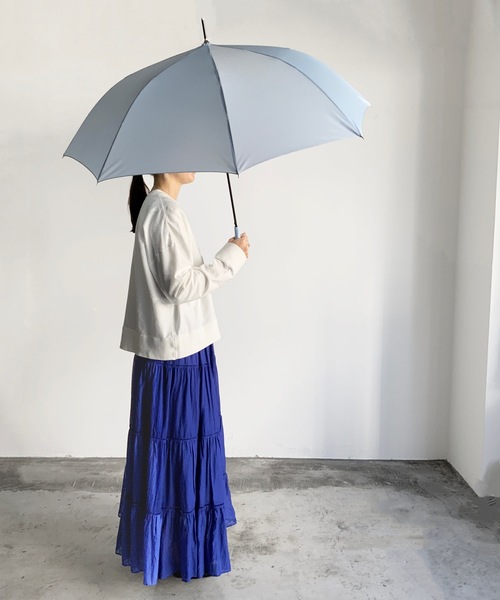 COMMON WARE（コモンウェアー）の「NT:無地耐風 アンブレラ　長傘（長傘・レディース・ブラック/ネイビー/サックスブルー/ピンク/グリーン/ローズ/ブラック系/サックスブルー系/ミント/パープル/ネイビー系/ピンクベージュ・FREE）」の8枚目の写真
