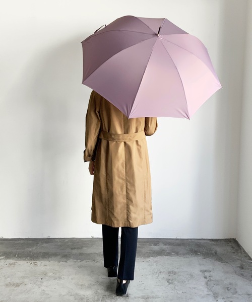 COMMON WARE（コモンウェアー）の「NT:無地耐風 アンブレラ　長傘（長傘・レディース・ブラック/ネイビー/サックスブルー/ピンク/グリーン/ローズ/ブラック系/サックスブルー系/ミント/パープル/ネイビー系/ピンクベージュ・FREE）」の9枚目の写真