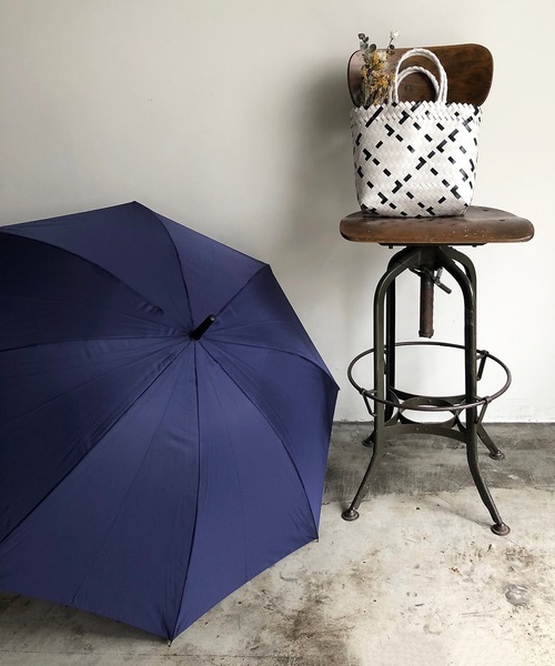 COMMON WARE（コモンウェアー）の「NT:無地耐風 アンブレラ　長傘（長傘・レディース・ブラック/ネイビー/サックスブルー/ピンク/グリーン/ローズ/ブラック系/サックスブルー系/ミント/パープル/ネイビー系/ピンクベージュ・FREE）」の5枚目の写真