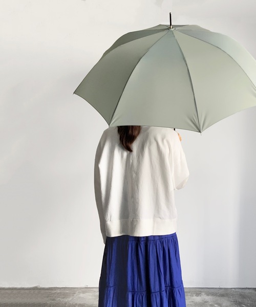 COMMON WARE（コモンウェアー）の「NT:無地耐風 アンブレラ　長傘（長傘・レディース・ブラック/ネイビー/サックスブルー/ピンク/グリーン/ローズ/ブラック系/サックスブルー系/ミント/パープル/ネイビー系/ピンクベージュ・FREE）」の4枚目の写真