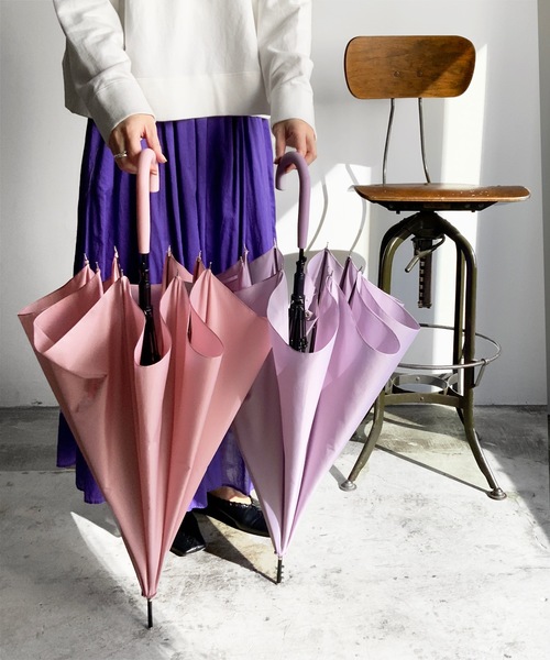 COMMON WARE（コモンウェアー）の「NT:無地耐風 アンブレラ　長傘（長傘・レディース・ブラック/ネイビー/サックスブルー/ピンク/グリーン/ローズ/ブラック系/サックスブルー系/ミント/パープル/ネイビー系/ピンクベージュ・FREE）」の20枚目の写真