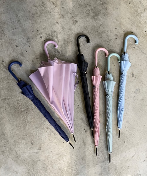 COMMON WARE（コモンウェアー）の「NT:無地耐風 アンブレラ　長傘（長傘・レディース・ブラック/ネイビー/サックスブルー/ピンク/グリーン/ローズ/ブラック系/サックスブルー系/ミント/パープル/ネイビー系/ピンクベージュ・FREE）」の18枚目の写真