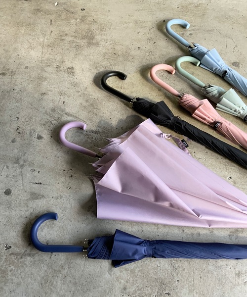 COMMON WARE（コモンウェアー）の「NT:無地耐風 アンブレラ　長傘（長傘・レディース・ブラック/ネイビー/サックスブルー/ピンク/グリーン/ローズ/ブラック系/サックスブルー系/ミント/パープル/ネイビー系/ピンクベージュ・FREE）」の17枚目の写真