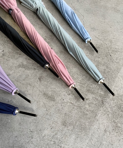 COMMON WARE（コモンウェアー）の「NT:無地耐風 アンブレラ　長傘（長傘・レディース・ブラック/ネイビー/サックスブルー/ピンク/グリーン/ローズ/ブラック系/サックスブルー系/ミント/パープル/ネイビー系/ピンクベージュ・FREE）」の16枚目の写真